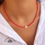 Very popular ✨Freshwater Pearl Colored Beads Necklace