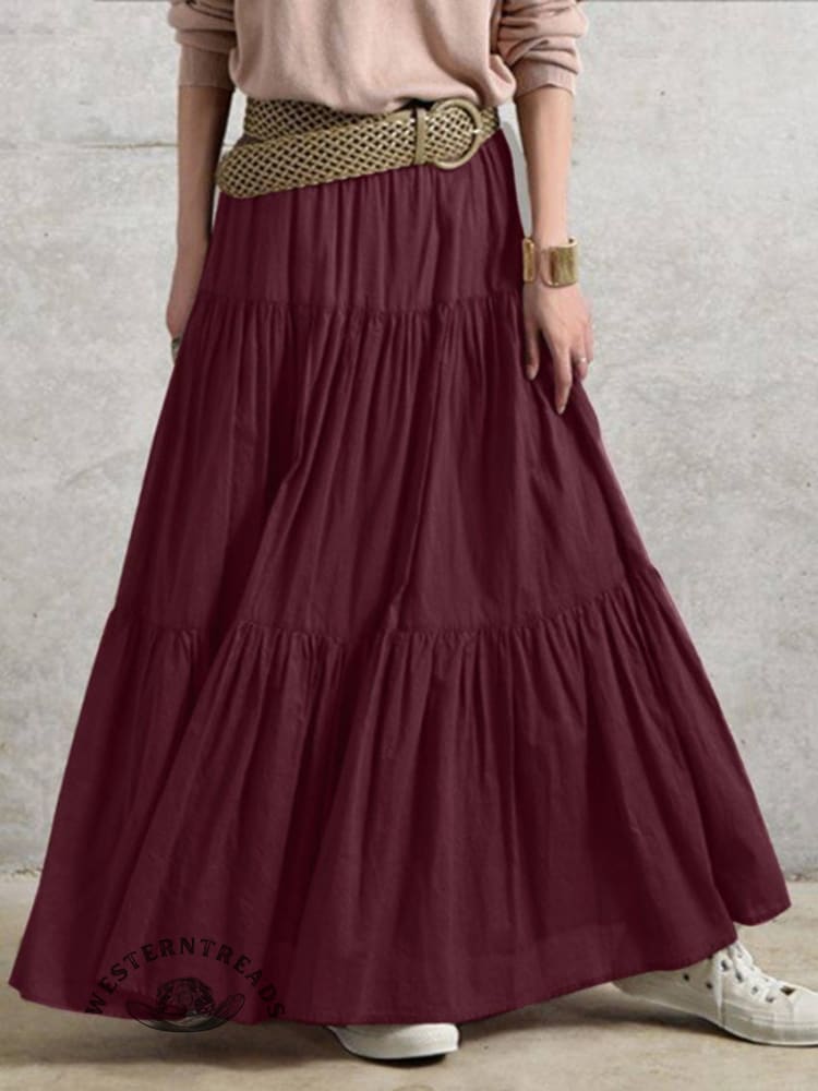 Women's Retro Pleated Skirt