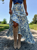 Women's Rodeo Floral Ruffle Maxi Skirt