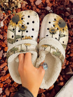 Retro Sunflower Art Print Clogs