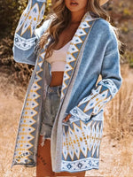 Women's Aztec Print Knit Cardigan