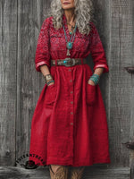 Red Paisley Print T-shirt