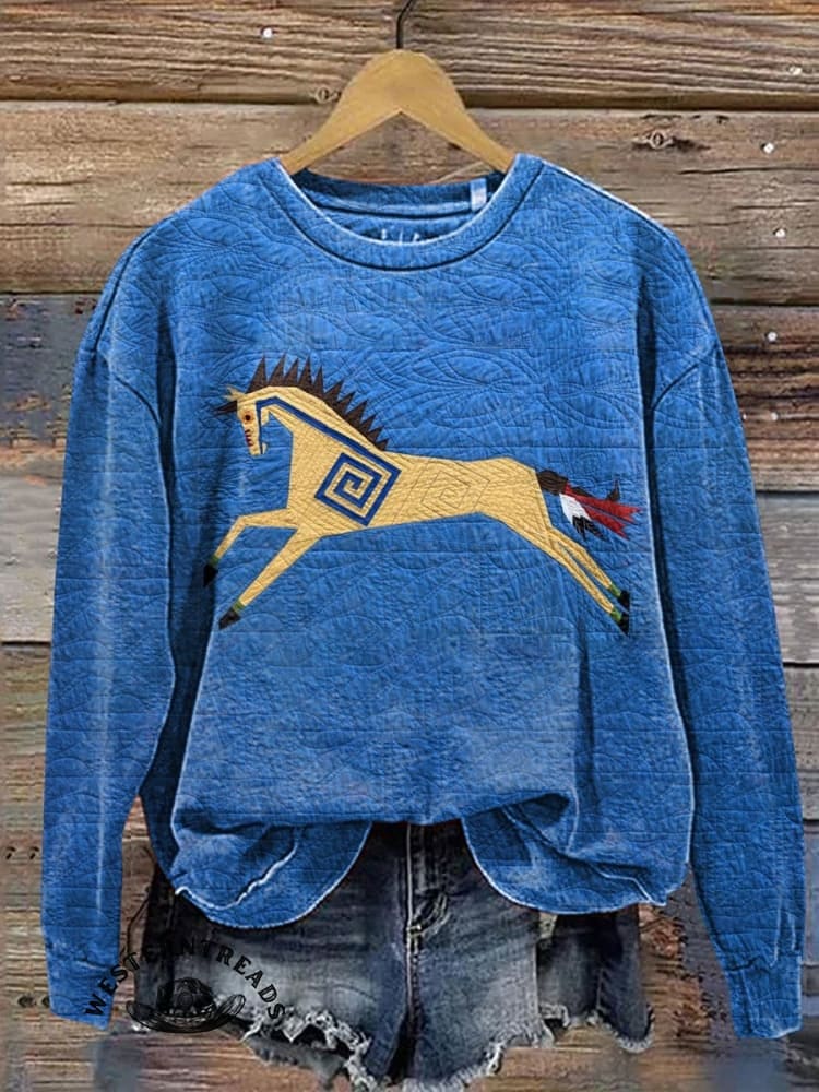 Classic Horse Art Print Casual T-Shirt