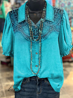 Women's Vintage Floral Print Casual Cotton Shirt