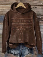 Western Boots Pattern Casual Sweatshirt