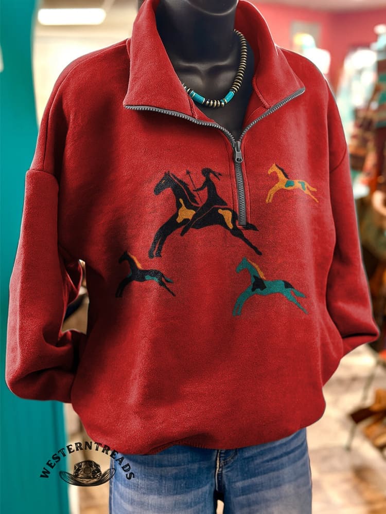 🔥Hot Sale🔥Classic Horse Art Print Casual T-Shirt