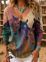 Color Horse Print T-shirt