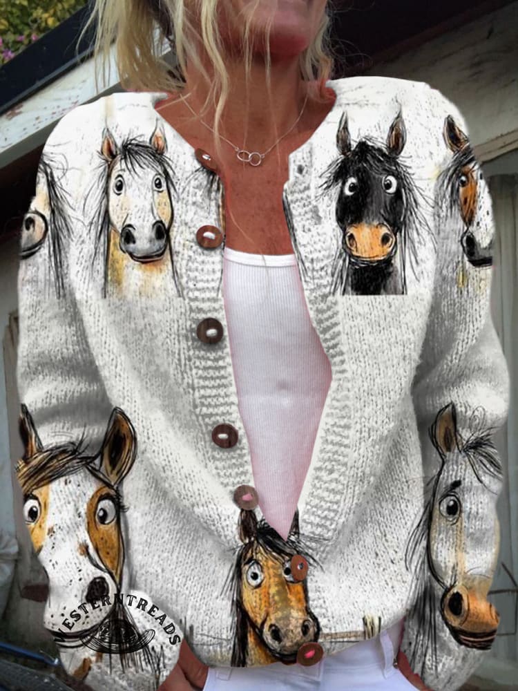 Funny Donkey Print Casual T-shirt