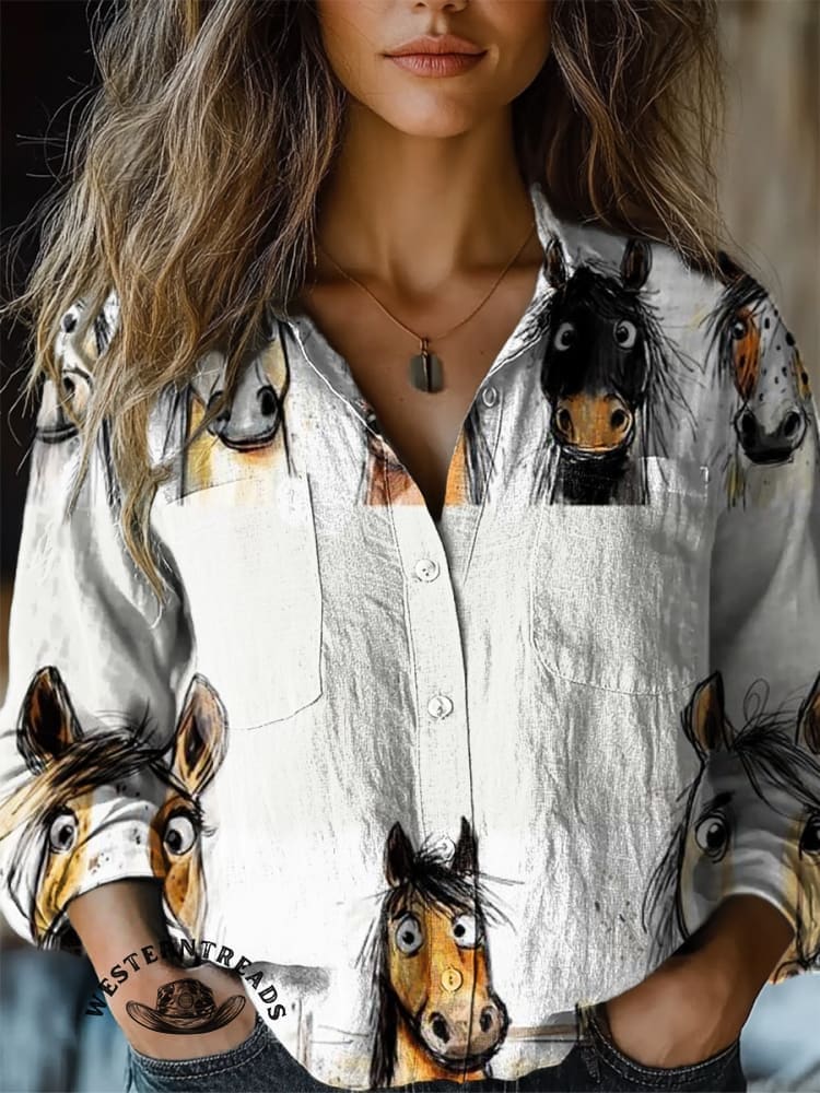 Funny Donkey Print Casual T-shirt