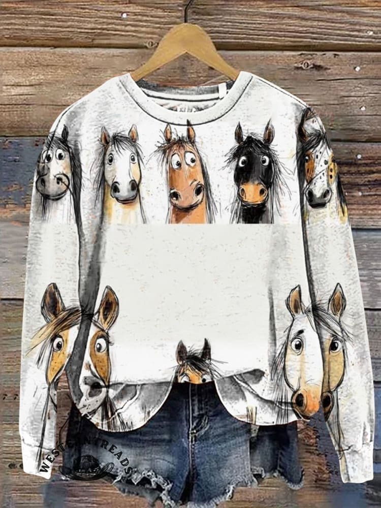 Funny Donkey Print Casual T-shirt