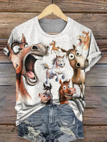 Funny Donkey and Horse T-shirt