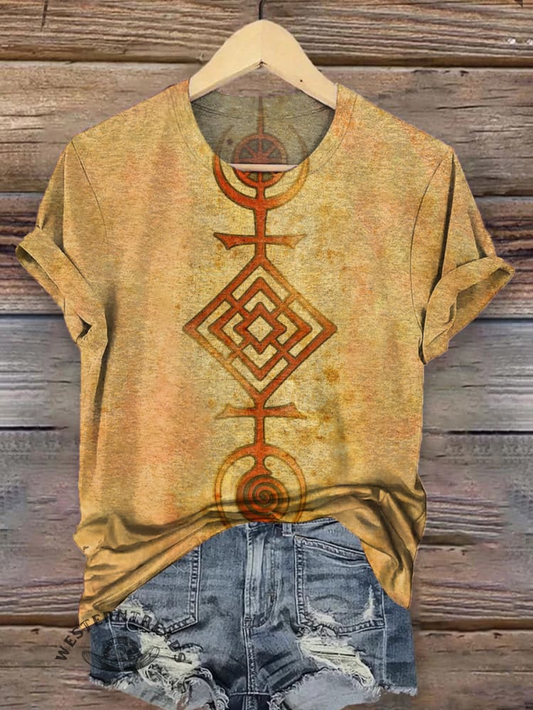 Retro Tribal Pattern T-shirt