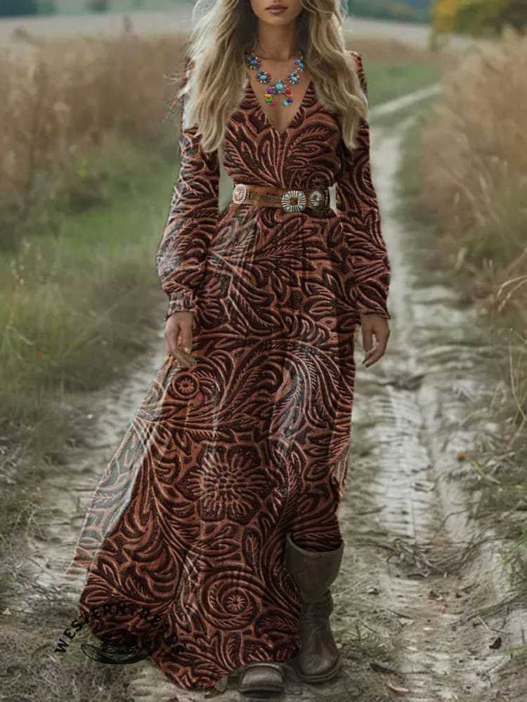 š„Limited Time Discountš„Women's Vintage Print V-neck Casual T-Shirt