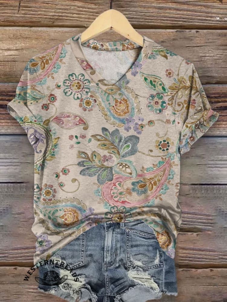 š„Hot Saleš„Vintage Paisley Print Sweatshirt