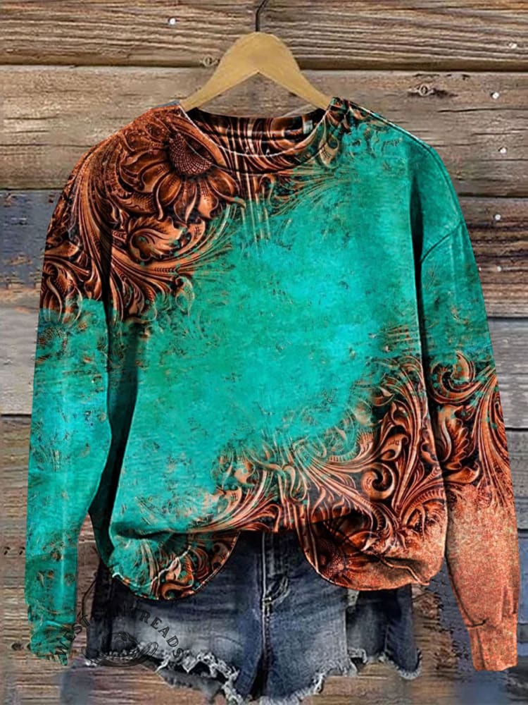 Vintage Art Casual Cotton Sweatshirt