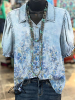 Vintage Art Print Casual Cotton Sweatshirt