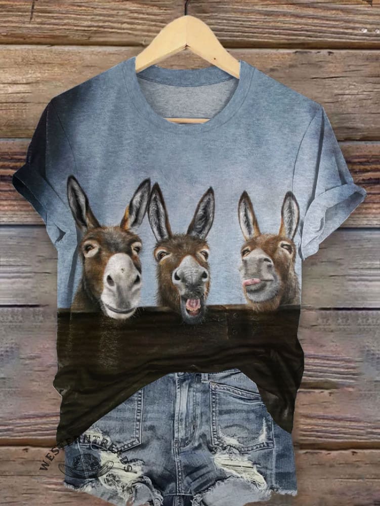 Vintage Animal Art Print T-shirt