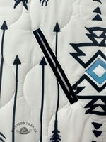 ️0.15kg Ultralight Quilted JacketWomen's White Vintage Aztec Print Casual Quilted Cardigan