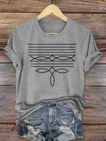 Boot Stitch Print T-shirt