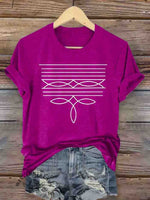 Boot Stitch Print T-shirt