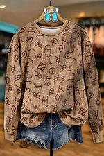Retro Western Special Pictogram Symbol Sweatshirt