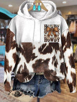 Vintage Print Casual Sweatshirt