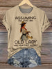 Cowgirl Print Casual Short Sleeve Top