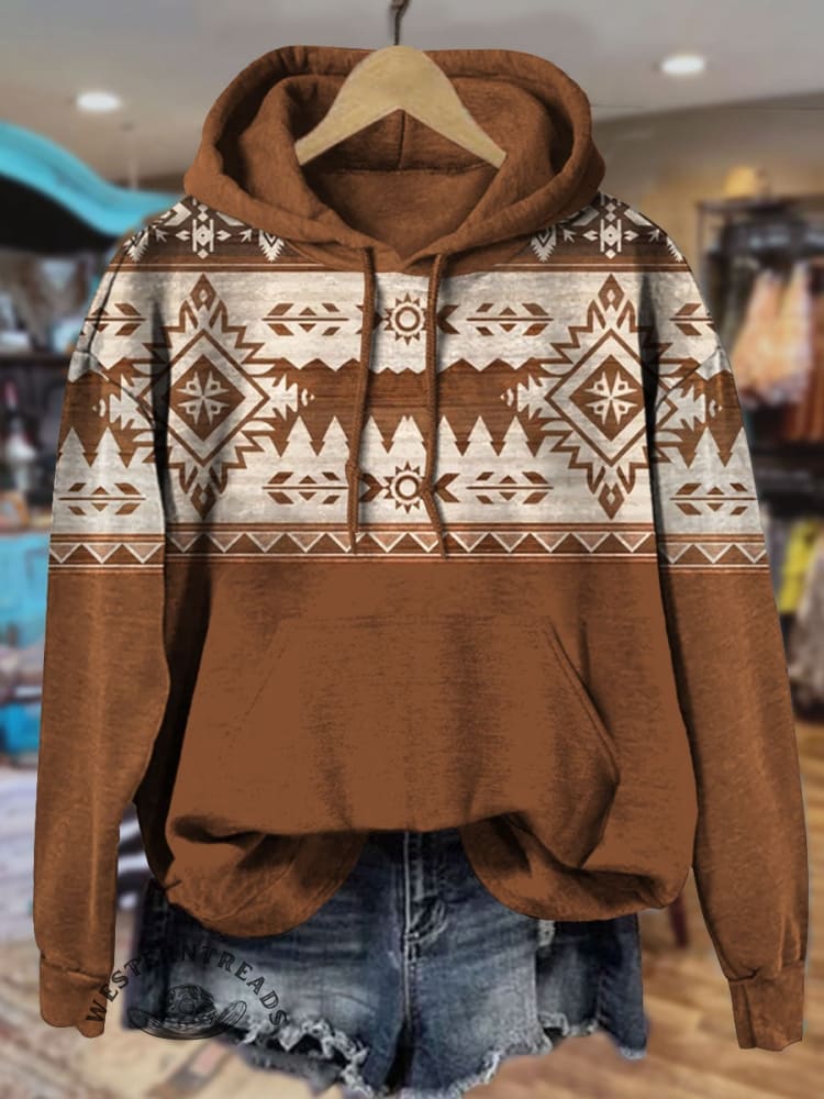 Aztek Print Casual Short Sleeve Top