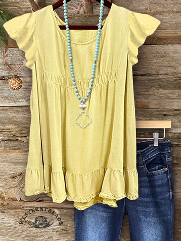 Women's Casual Ruffle Shirt