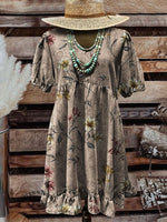 🔥Hot Sale🔥Women's Retro Floral Print Casual Top