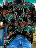 🔥Hot Sale🔥Vintage Floral Print Casual T-shirt