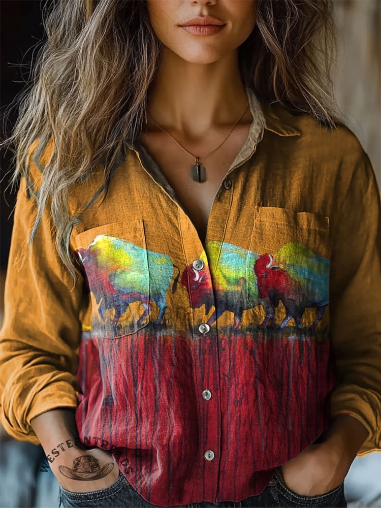 Bull Art Prints Casual T-shirt