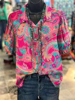 Paisley Art Print Casual T-shirt