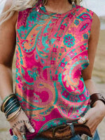 Paisley Art Print Casual T-shirt