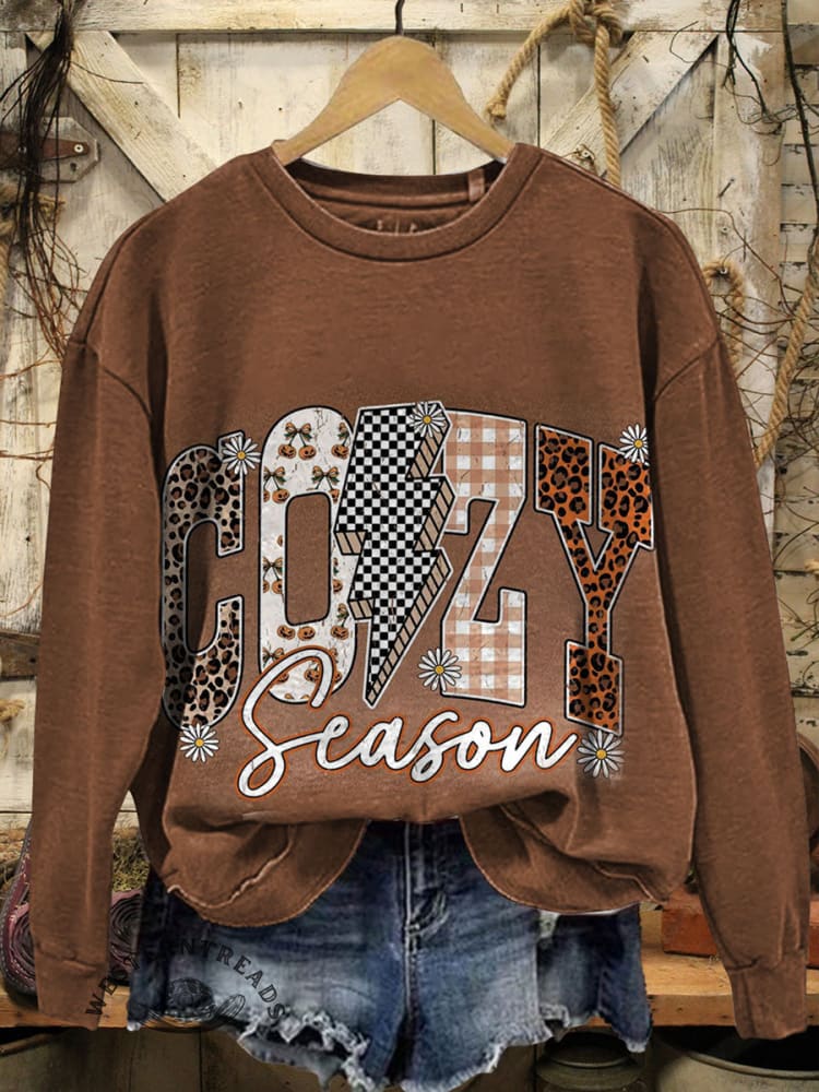 Fall Art Casual Cotton Sweatshirt