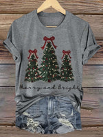 Christmas Art Print Casual T-shirt