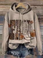 Vintage Fall Art Prints Casual Cotton Sweatshirt