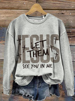 Jesus Prints Casual Cotton Sweatshirt