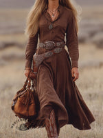 Retro Western Shirt Dress