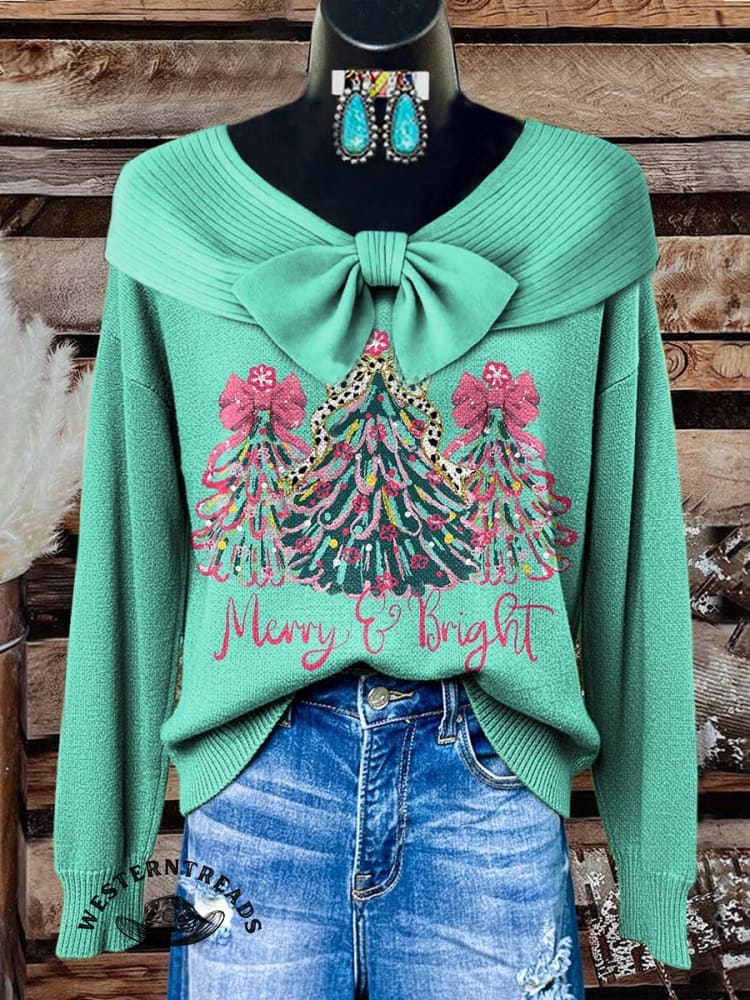 Christmas Art Prints Casual Cotton Sweatshirt