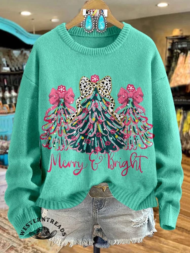 Christmas Art Prints Casual Cotton Sweatshirt