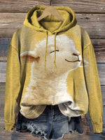 Lamb Art Prints Casual Cotton Sweatshirt