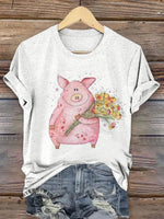 Vintage Farm Animal Art Print T-shirt