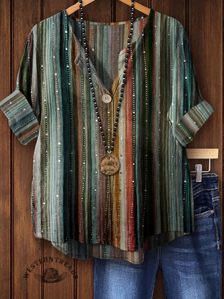 Women's Casual Cotton Linen Shirt