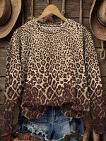 Western Style Print Women's V-neck Casual T-Shirt