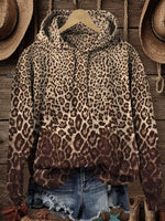 Western Style Print Women's V-neck Casual T-Shirt