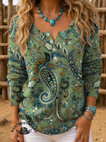 Paisley Pattern Art Print Casual Sweatshirt