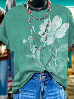 Flower Art Print T-shirt