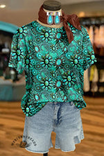 Retro Western Print T-shirt