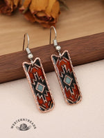 Women's Bohemian West Aztec Oil Drop Earrings